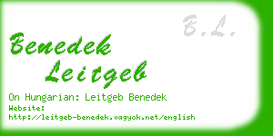 benedek leitgeb business card